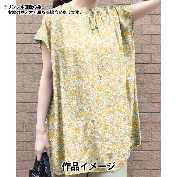 [来自数量5] 织物 “自由结构 塔纳草坪 罂粟和雏菊3632104-J24B] Liberty Japan