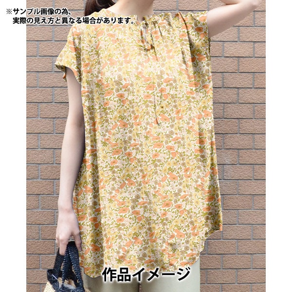 [From quantity 5] Fabric "Liberty Fabric Tana lawn Poppy and Daisy 3632104-J24D] Liberty Japan