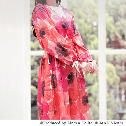 [From quantity 5] Fabric "Ueno Richibload Poppy L Size Navy UNRF-02-NV"