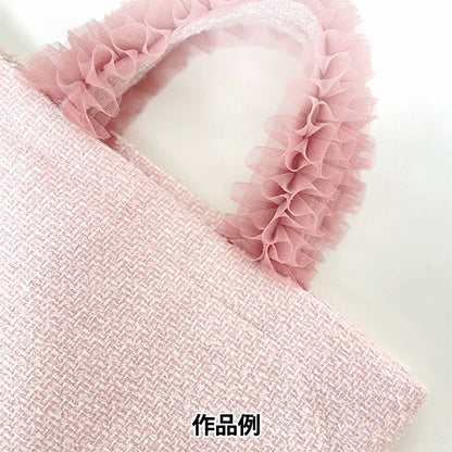 [From quantity 5] Fabric "Fansey Tsued Nerori Rose Violet NRF-06-V"