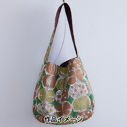 [From quantity 5] Fabric "Cotton linenSheeting African Fabric Style Style Onion Pattern Green YKA-21000-2B] KOKKA
