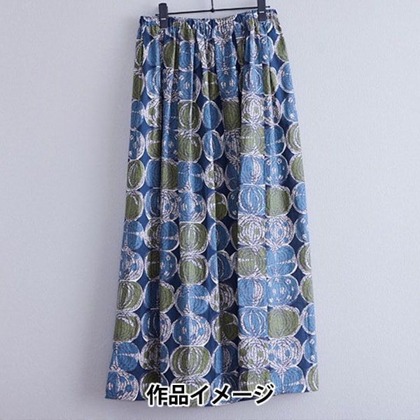 [From quantity 5] Fabric "Cotton linenSheeting African Fabric Style Style Onion Pattern Black YKA-21000-2D] KOKKA