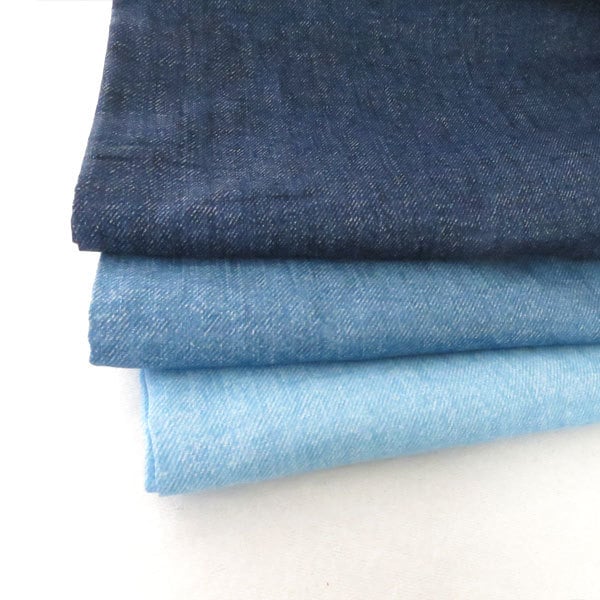 [来自数量5] 织物 “牛仔布风格双层纱布 （双纱布）普通AP-25501-1 C Indigo Blue]