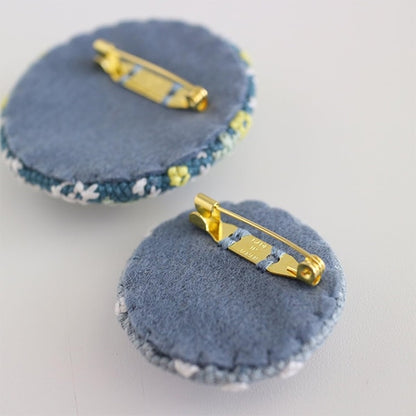 Embroidery kit "terrestrial stab ® brooch yellow flower No.2312" Lecien Lecien COSMO Cosmo