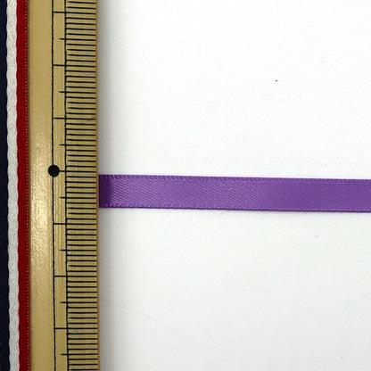 リボン 『両面サテンリボン 幅6mm×約10m巻 ムラサキ』