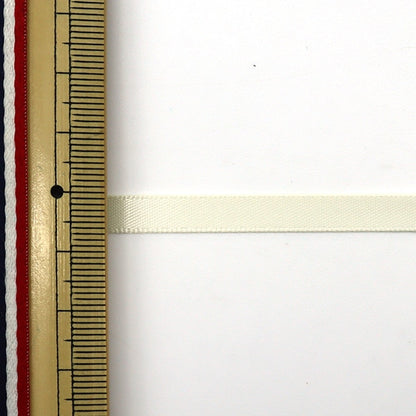 リボン 『両面サテンリボン 幅6mm×約10m巻 アイボリー』