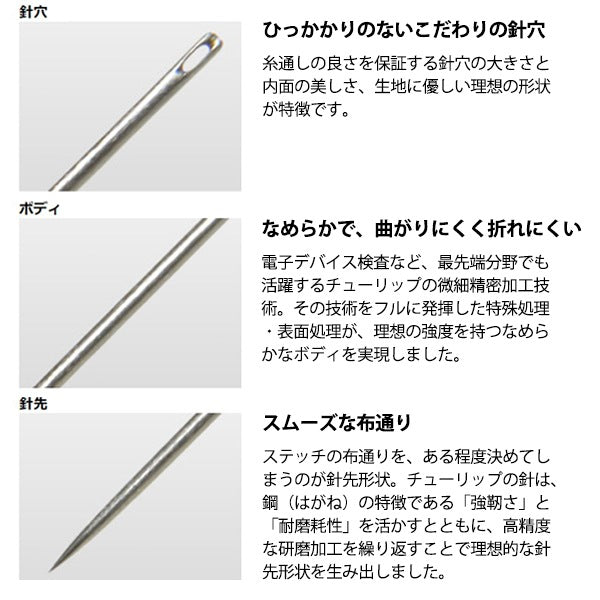 Hand sewing needle "THN-062 with 8 thick clock assortments" TULIP tulip