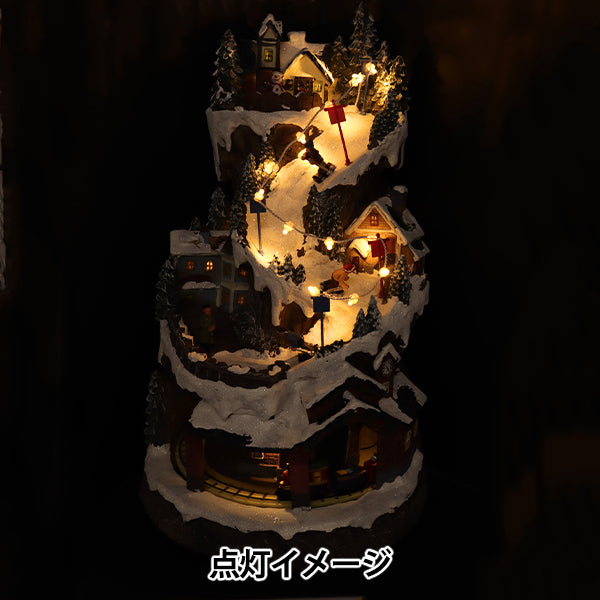 クリスマス雑貨 『クリスマスオブジェA 音楽&ライト付 CMG-24001』