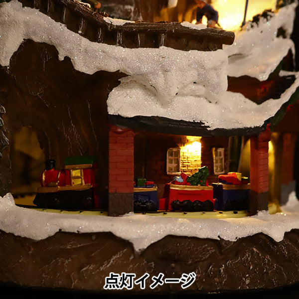 クリスマス雑貨 『クリスマスオブジェA 音楽&ライト付 CMG-24001』