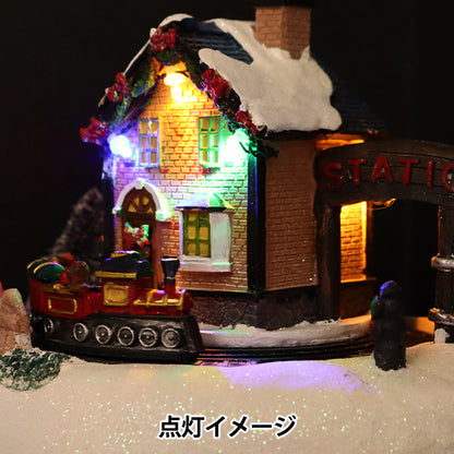 クリスマス雑貨 『クリスマスオブジェF 音楽&ライト付 CMG-24017』