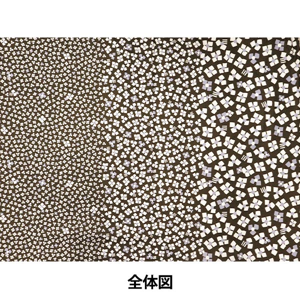[From quantity 5] Fabric 『Sheeting3 soft-processed palette 3 flower khaki 144-8049-C3]